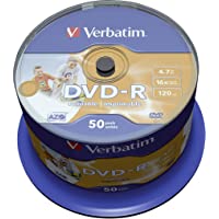 Verbatim DVD-R 4.7GB 16X GENERAL WIDE SUPLPHOTOPRINTABLE 50-SPINDLE